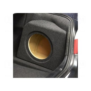 Car loudspeaker enclosure | MDF | gray melange | textil | 17l | 250mm