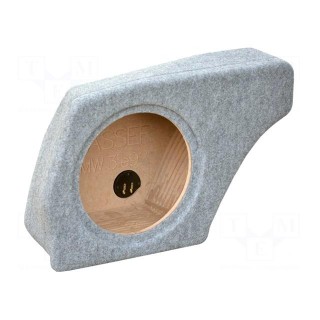 Car loudspeaker enclosure | MDF | gray melange | textil | 300mm | 25l