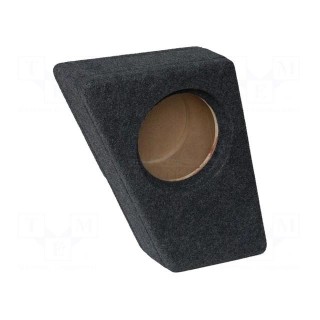 Car loudspeaker enclosure | MDF | gray melange | textil | 200mm | VW