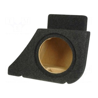 Car loudspeaker enclosure | MDF | grey | textil | 15l | 250mm | 286mm