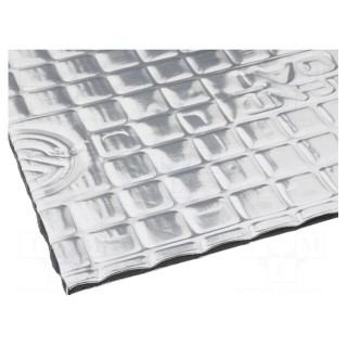 Damping mat | aluminium foil,butyl rubber | 375x250x2mm