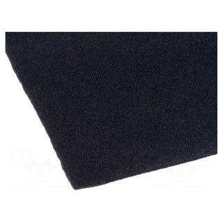Upholstery cloth | 1500x700x3mm | black | self-adhesive
