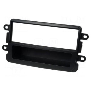 Radio mounting frame | Dacia | 1 DIN | black