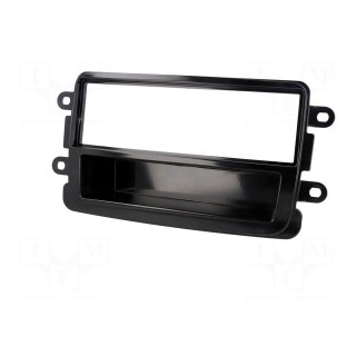 Radio mounting frame | Dacia | 1 DIN | black gloss