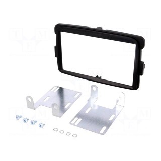 Radio mounting frame | Dacia | 2 DIN | black