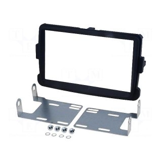 Radio mounting frame | Dacia | 2 DIN | dark grey