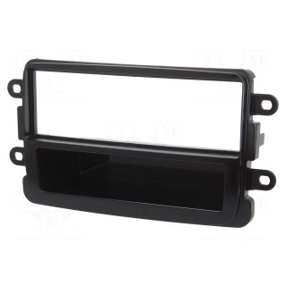 Radio frame | Dacia,Fiat,Nissan,Opel,Renault | 1 DIN | black gloss