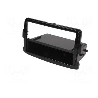 Radio mounting frame | Dacia,Opel,Renault | 2 DIN | black gloss