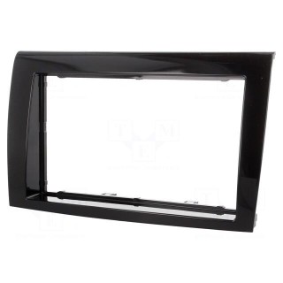 Radio mounting frame | Fiat | 2 DIN | black gloss