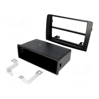 Radio mounting frame | Fiat,Lancia | 2 ISO | black