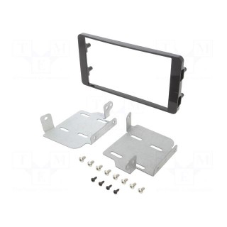 Radio frame | Fiat,Mitsubishi | 2 DIN | black gloss