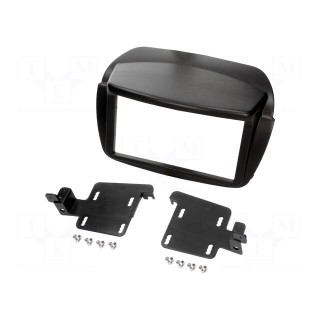 Radio mounting frame | Fiat,Opel | 2 DIN | black