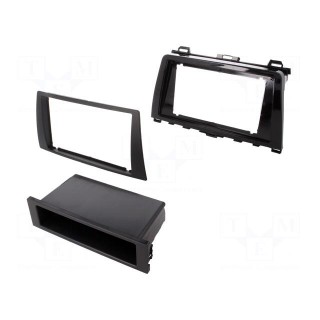 Radio mounting frame | Mazda | 2 DIN | matt black,black gloss