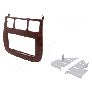 Radio mounting frame | Mercedes | 2 DIN | brown