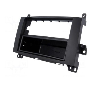 Radio mounting frame | Mercedes | 2 ISO | black