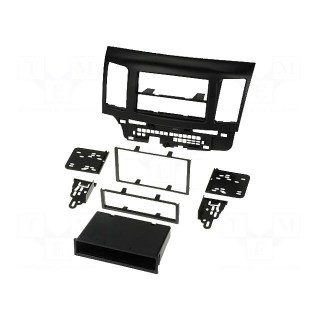 Radio mounting frame | Mitsubishi | 2 DIN | black