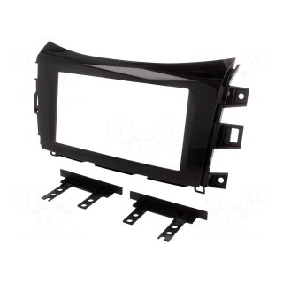 Radio mounting frame | Nissan | 2 DIN | black gloss