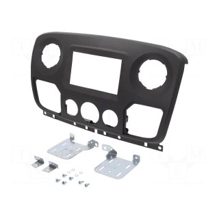 Radio frame | Nissan,Opel,Renault | 2 DIN | matt black