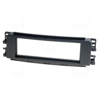 Radio mounting frame | Smart | 1 DIN | black