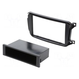 Radio mounting frame | Smart | 2 DIN | black