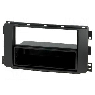 Radio mounting frame | Smart | 2 ISO | black