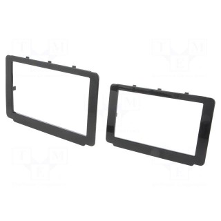 Radio frame | Toyota | 2 DIN | black gloss | Kit: bezel x2