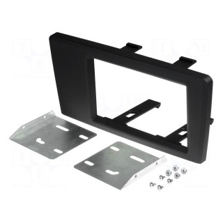 Radio mounting frame | Volvo | 2 DIN | black