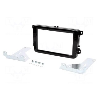 Radio mounting frame | VW | 2 DIN | black gloss