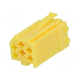 Connector housing | plug | mini ISO | PIN: 6 | yellow | 331444,331450