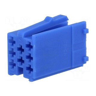 Connector housing | plug | Mini ISO | PIN: 8 | blue | Works with: 331444