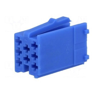 Connector housing | plug | Mini ISO | PIN: 8 | blue | Works with: 331444