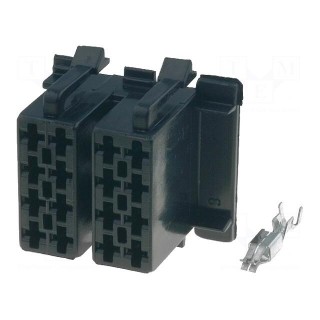 Kit | plug | ISO | PIN: 16 | 16 pins,housing for ISO plug