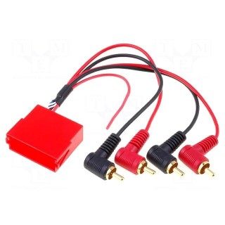 Adapter | ISO mini socket,RCA plug x4