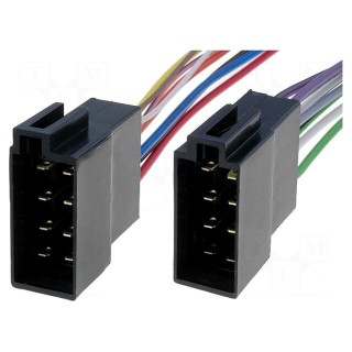 ISO socket x2,wires | PIN: 16(8+8)