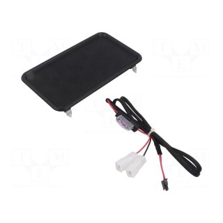 Accessories: inductance charger | black | 15W | Car brand: universal