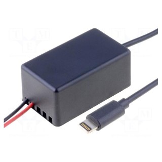 USB power supply | Apple Lightning plug | Sup.volt: 12÷24VDC | 0.9m