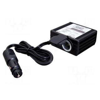 Automotive power supply | car lighter socket x1 | black | 1.2m