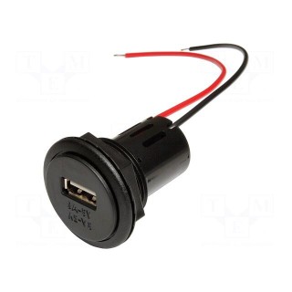 Automotive power supply | USB A socket | 3A | Sup.volt: 12÷24VDC