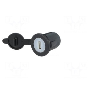Automotive power supply | USB A socket | Sup.volt: 12÷24VDC | black