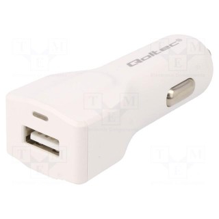 Automotive power supply | USB A socket | Sup.volt: 12÷24VDC | white