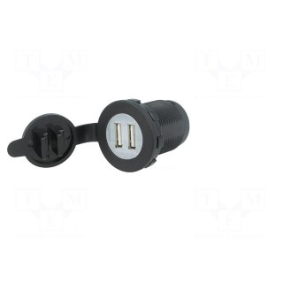 USB power supply | USB A socket x2 | Sup.volt: 12÷24VDC | 5V/2.4A