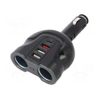 Automotive power supply | USB A socket x3,USB C Power Delivery