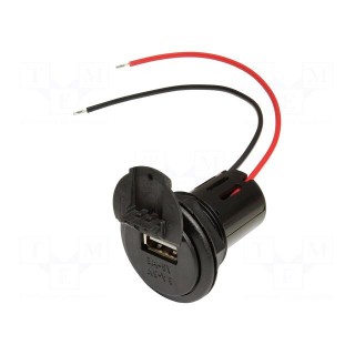 USB power supply | USB A socket | Inom: 3A | Sup.volt: 12÷24VDC
