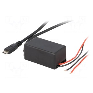 USB power supply | USB micro plug | Sup.volt: 12÷24VDC | 5V/2.1A