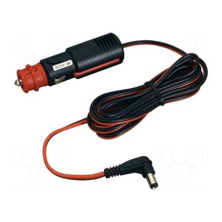 Automotive/main power supply | DC 5,5/2,5 plug | 2A | black | 2m