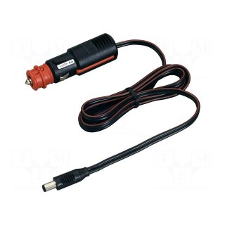 Automotive/main power supply | DC 5,5/2,5 plug | 8A | black | 2m