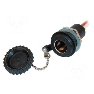Car lighter socket | car lighter mini socket x1 | 16A | black | IP67