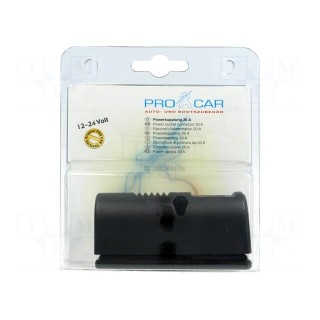 Car lighter socket adapter | car lighter socket x1 | 16A | black