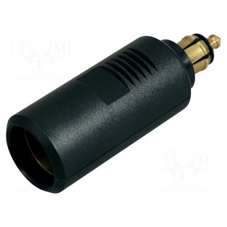 Car lighter socket adapter | car lighter socket x1 | 16A | black