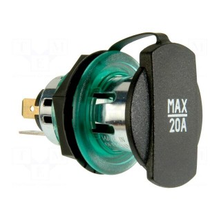 Car lighter socket | car lighter socket x1 | 20A | green | blister